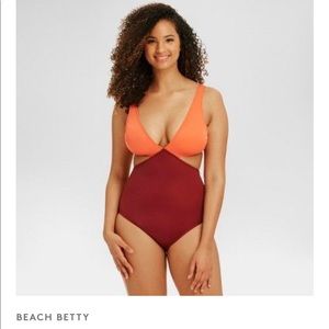 💕Slimming Control Colorblock Cut Out One Piece